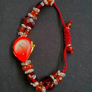 Womens beaded bracelet watch